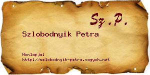 Szlobodnyik Petra névjegykártya